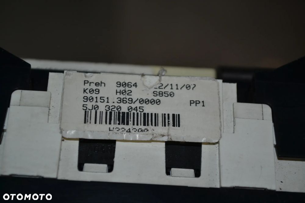 SKODA FABIA II ROOMSTER PANEL STEROWANIA NAWIEWU OGRZEWANIA  KLIMATYZACJI 5J0820045 - 3