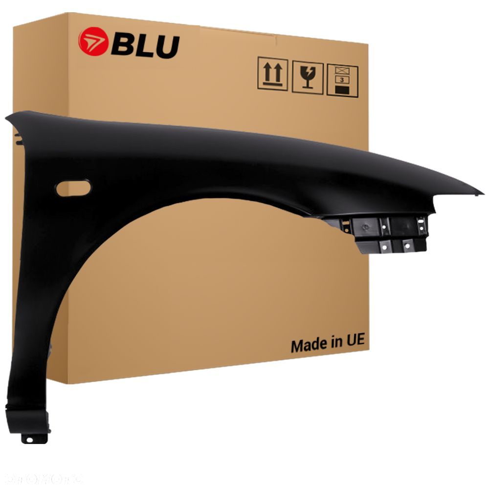 BLU Błotnik SEAT TOLEDO II 2 LC9Z Prawy Czarny 1999-2004 przód ocynk BlackMagic - 1