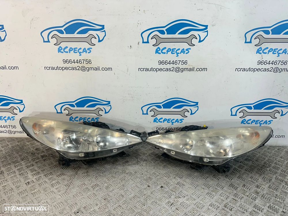 .Conjunto Farol Otica Frente Frontal Direita Esquerda Original Peugeot 207 2006 - 2009 - 2