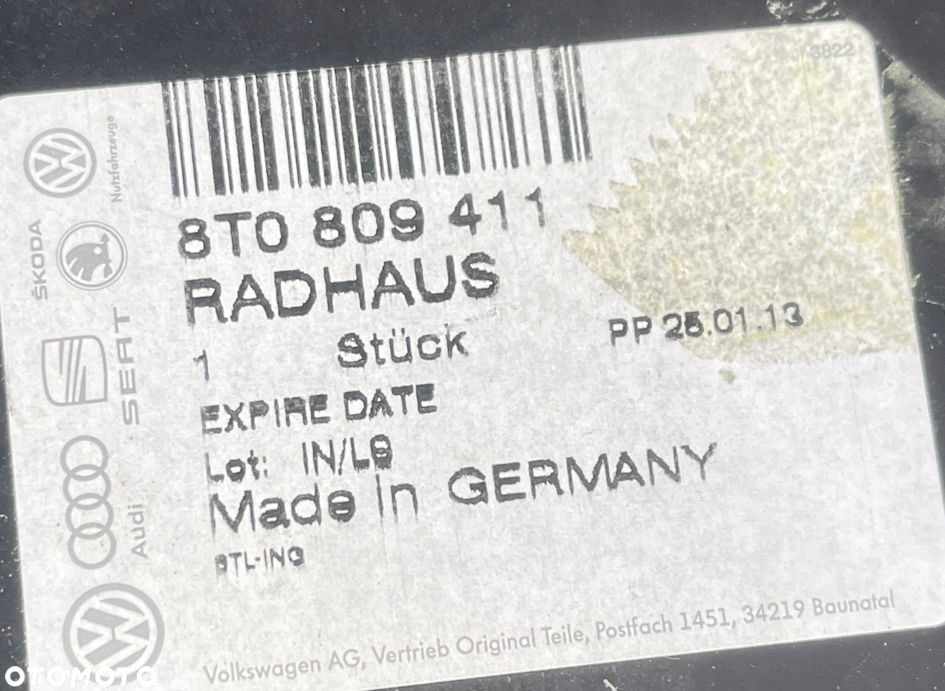 $ AUDI A5 NADKOLE WEWNĘTRZNE LEWE TYŁ 8T0809411 - 4