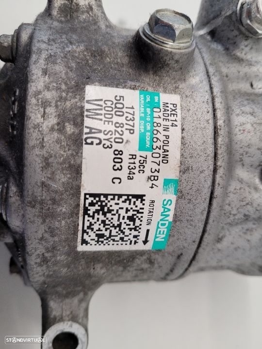 Compressor de AC 5Q0820803C Audi A3 TT Volkswagen Golf 5 6 7 Seat - 4