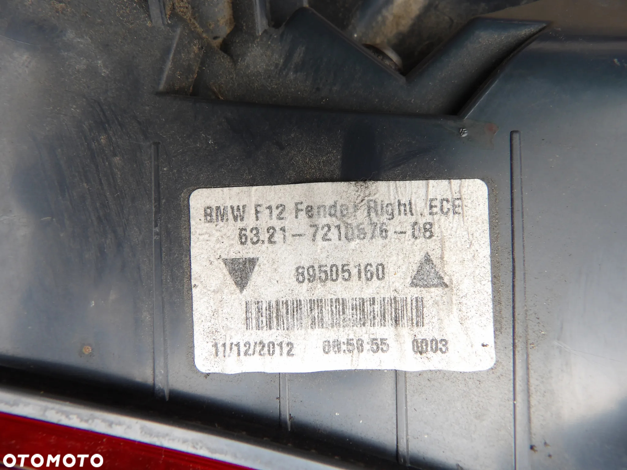 BMW - F12 - PRZED LIFT - LAMPA TYLNA  - PRAWA - 7210579-08 - 2