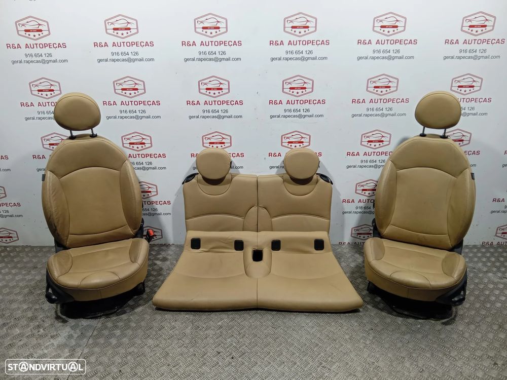 Conjunto de Bancos Mini Cooper S R57 Lci em Beje e Pele - 9