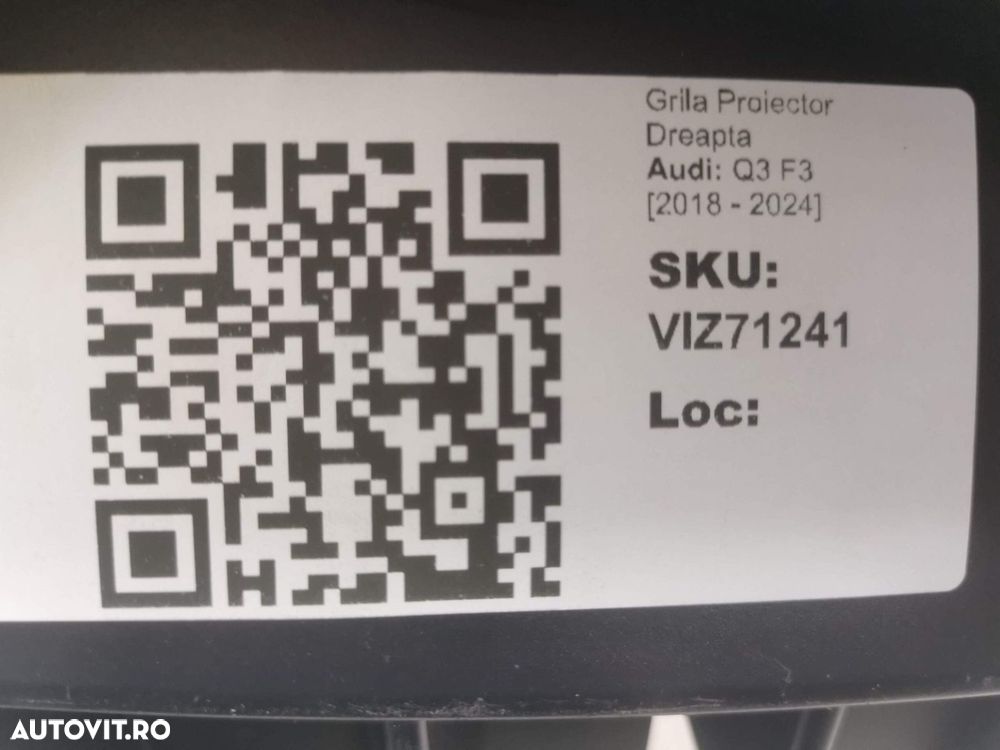 Grila Proiector Dreapta Audi Q3 F3 2018 2019 2020 2021 2022 2023 2024 - 4
