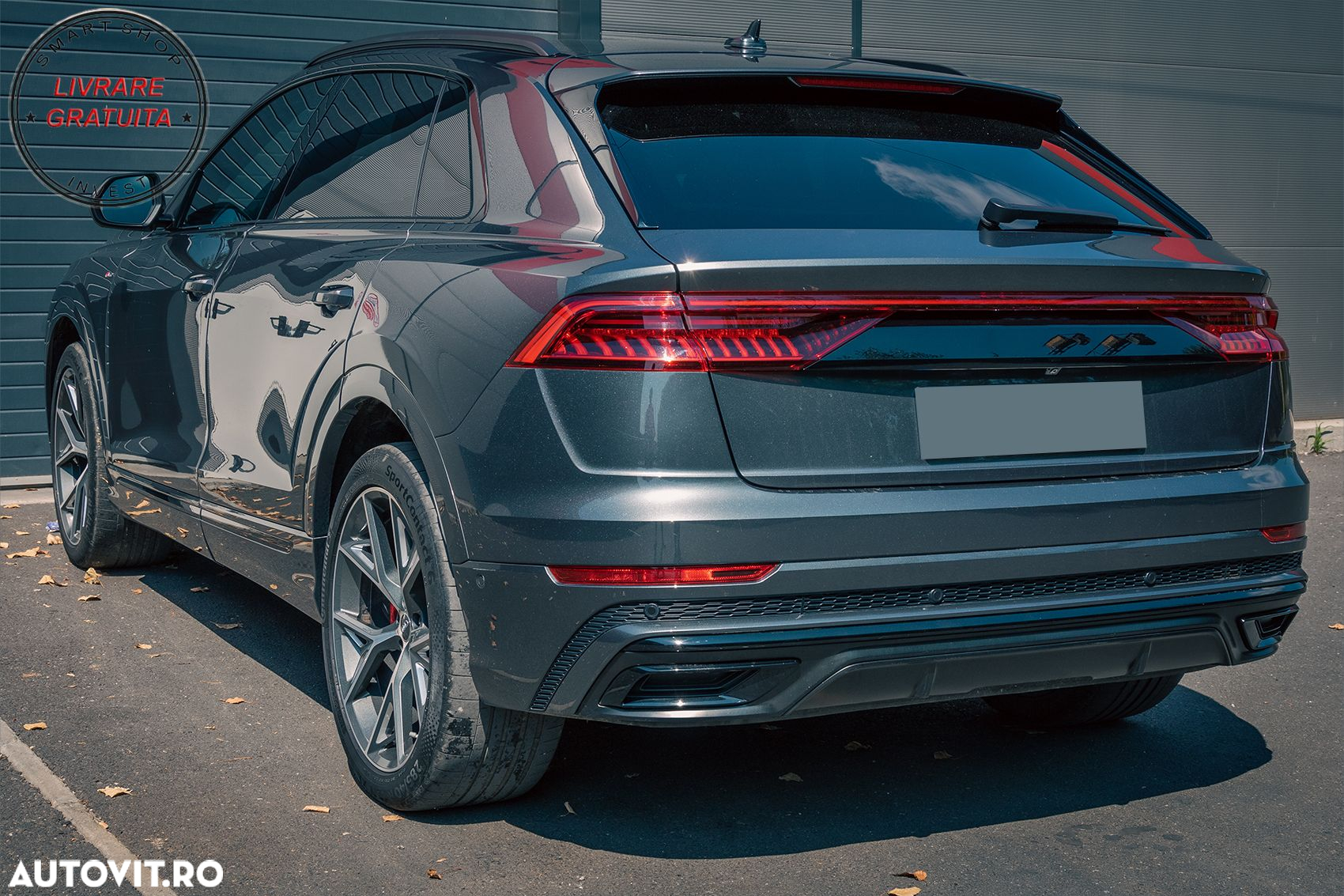 Difuzor Bara Spate Evacuare Dubla Audi Q8 S-Line (2018-2023) Evacuari Crom- livrare gratuita - 25