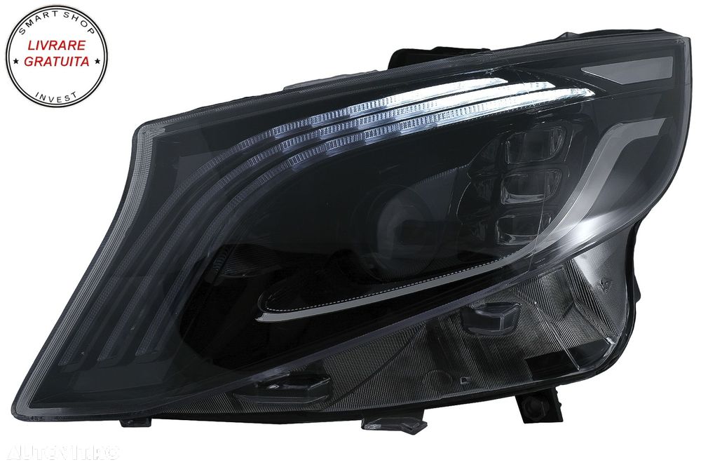 Faruri Full LED Mercedes V-Class W447 (2016-2020) Negru- livrare gratuita - 9