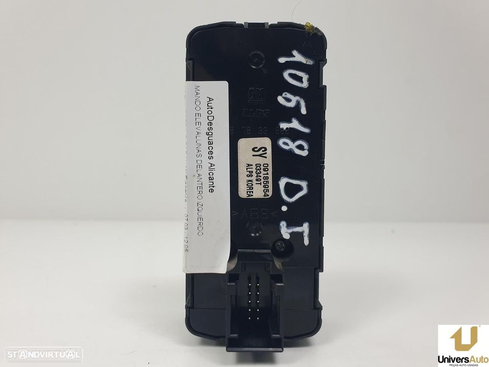 COMANDO ELEVADOR DE VIDRO FRONTAL ESQUERDO OPEL VECTRA C BREAK FAMILIAR 2003 - - 1