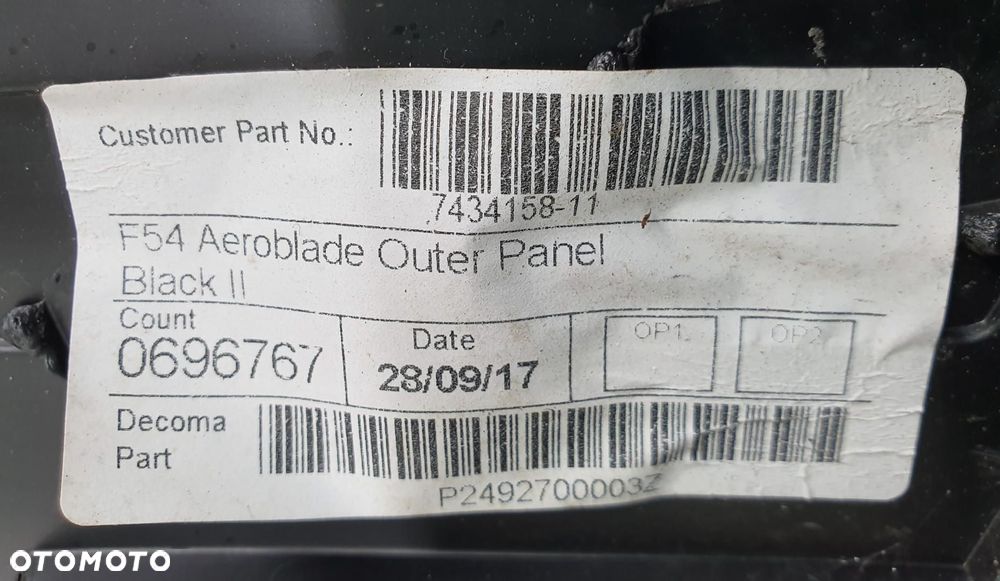 LOTKA SPOJLER KLAPY BAGAŻNIKA TYŁ MINI COOPER CLUBMAN F54 7434158 - 13