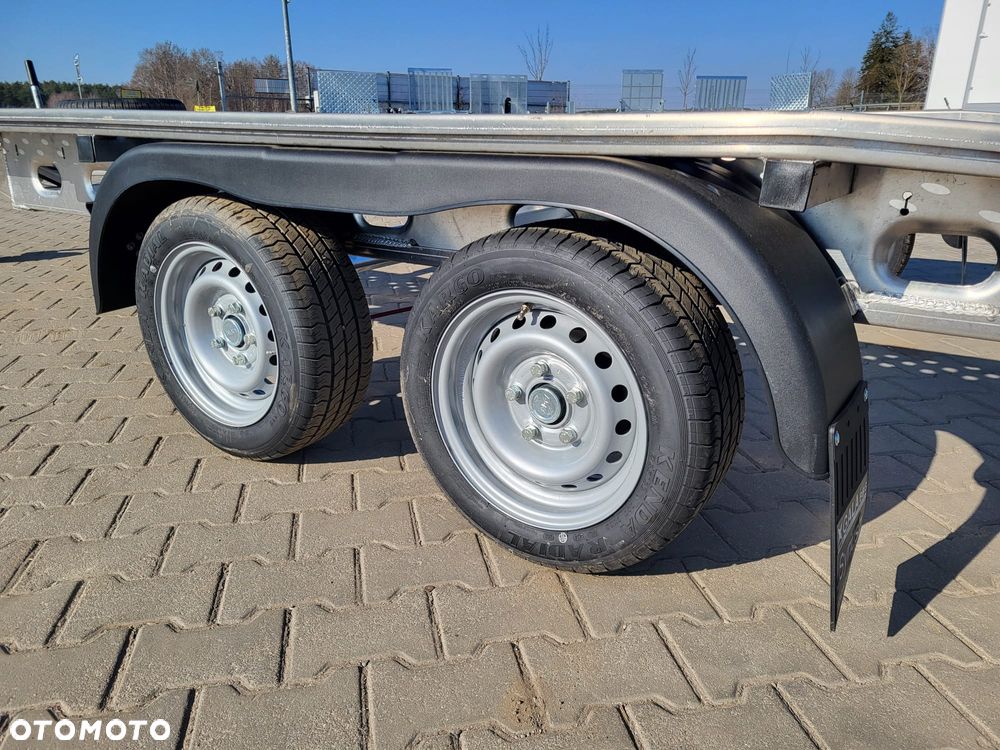 MAZZO Laweta 450x205cm DMC 2700kg raz łamana, MASA WŁASNA TYLKO 420kg, aluminiowa z najazdami i kołem zapasowym - 18