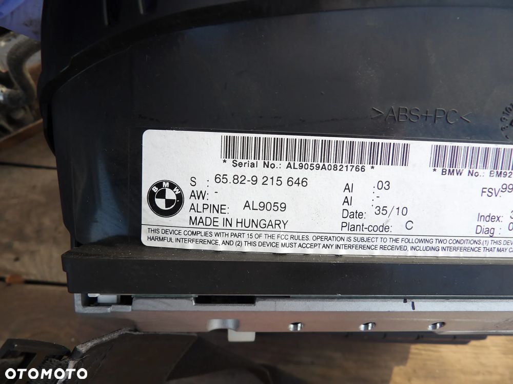 BMW - E90,E80 - KOMPLETNA NAWIGACJA CIC - MONITOR , KONTROLER , STACJA - KOMPLET - 9240957  9215646  9248103 - 5