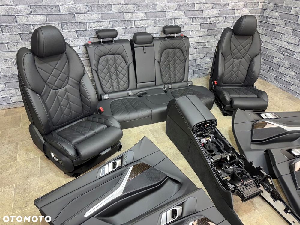 BMW X5 G05 WNĘTRZE FOTELE KANAPA BOCZKI M-PAKIET SKÓRA PODGRZEWANE SCHWARZ - 7