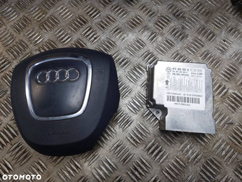 ZESTAW AIRBAG KOKPIT DESKA MODUŁ PODUSZKI AUDI A6 C6 4F0959655B - 2
