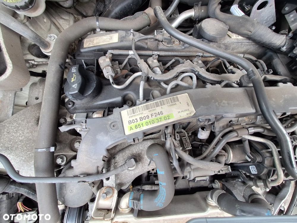 MERCEDES MALY PRZEBIEG 96 TYŚ A651010 B-KLASA W246 A-KLASA W176 CLA W117 KOMPLETNY SILNIK A6510103702 - 5