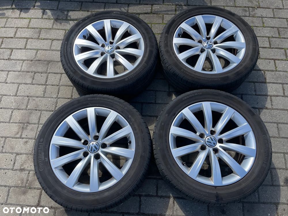 VW SHARAN II TIGUAN FELGI ALUMINIOWE ET39 KOŁA opony 5x112 225/40/17 nowe - 1