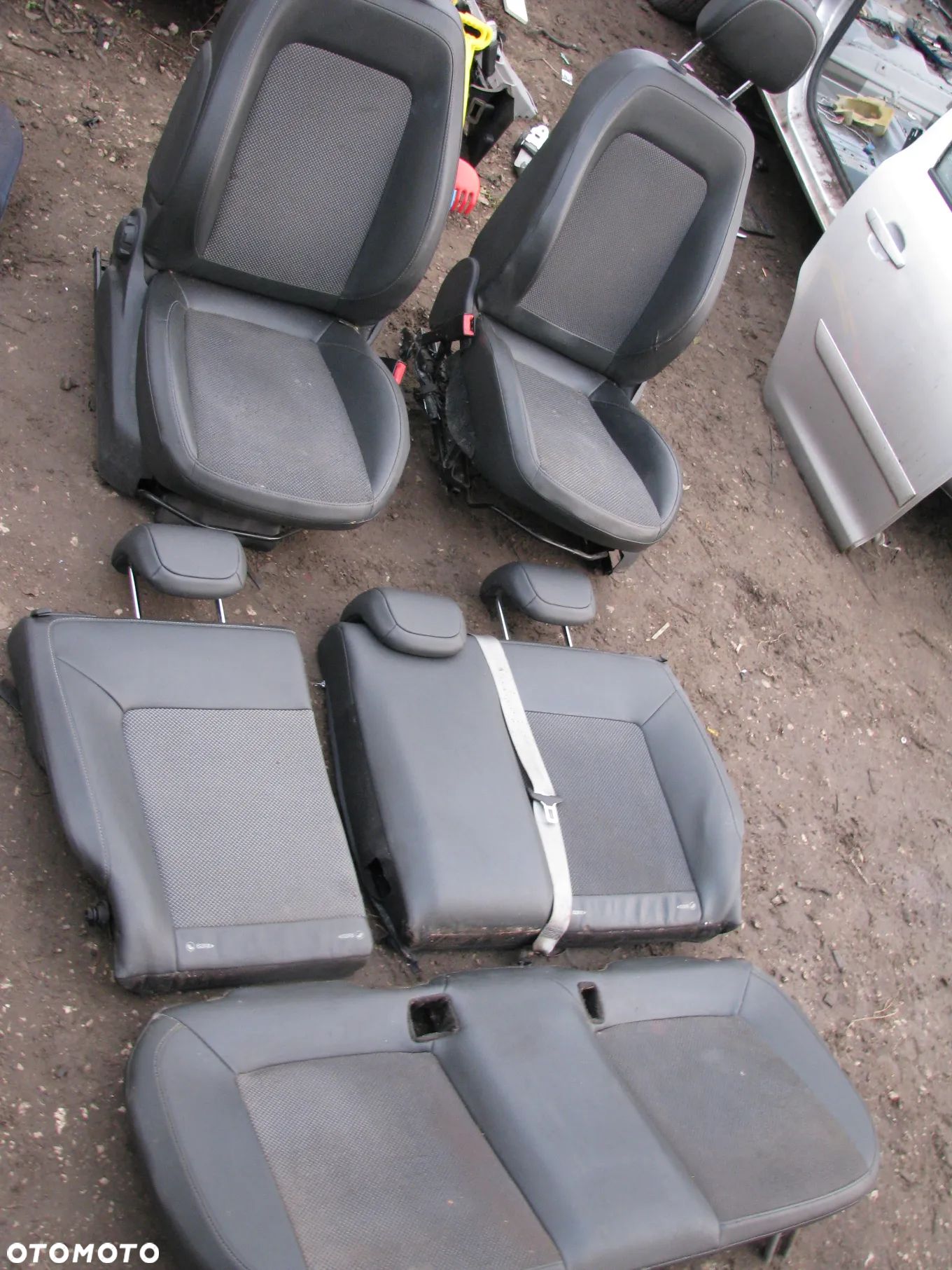 FOTELE KANAPA KOMPLET OPEL CORSA D 5D PÓŁSKÓRA - 1