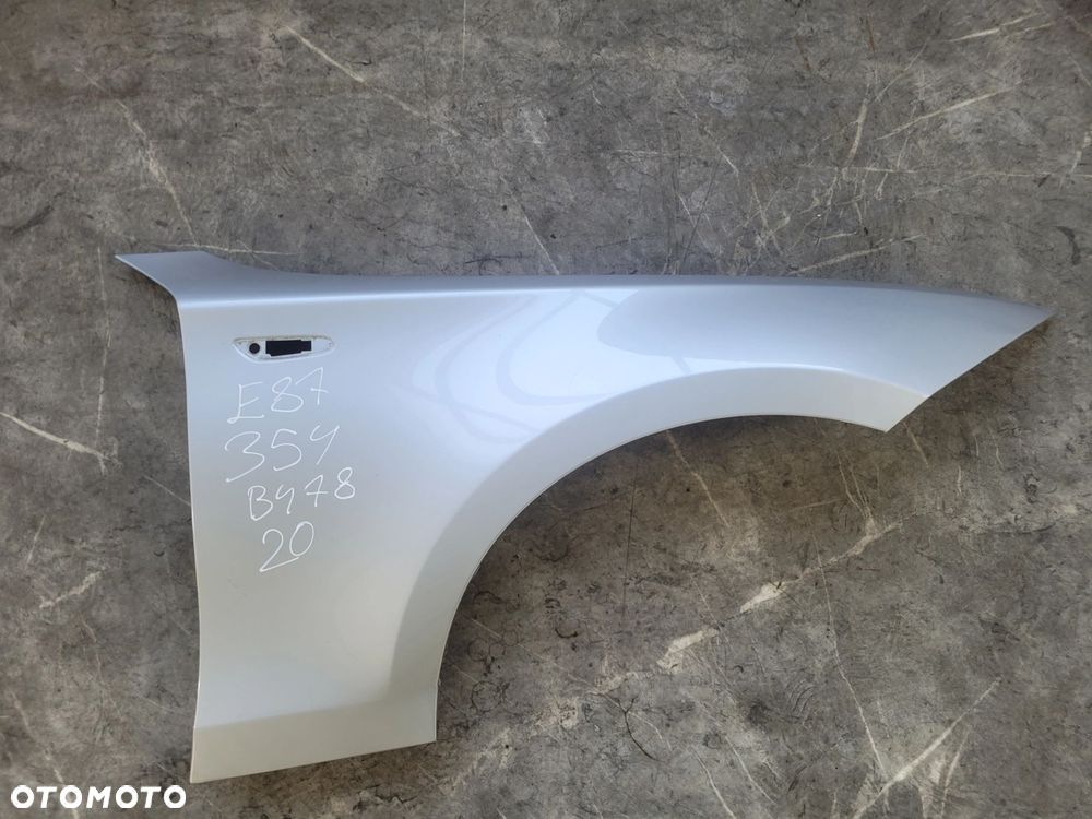 BŁOTNIK PRAWY PRZÓD PRZEDNI BMW 1 E81 E87 E88 354 TITANSILBER B478 - 1