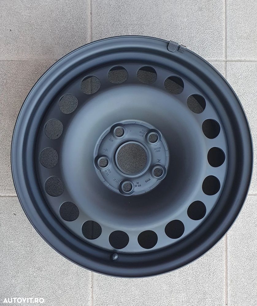 Jante tabla otel R16 VW originale Caddy Skoda Seat Audi Golf Passat T-roc Touran - 1