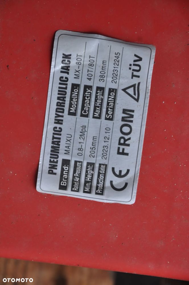 Żaba podnośnik hydrauliczno pneumatyczny Jack 80 Ton - 5