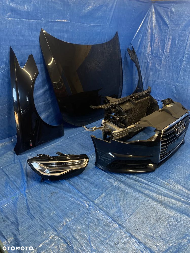 PRZÓD KOMPLETNY MASKA ZDERZAK LAMPY PAS PRZEDNI FULL LED AUDI A6 C7 S-LINE LIFT LX5R - 4