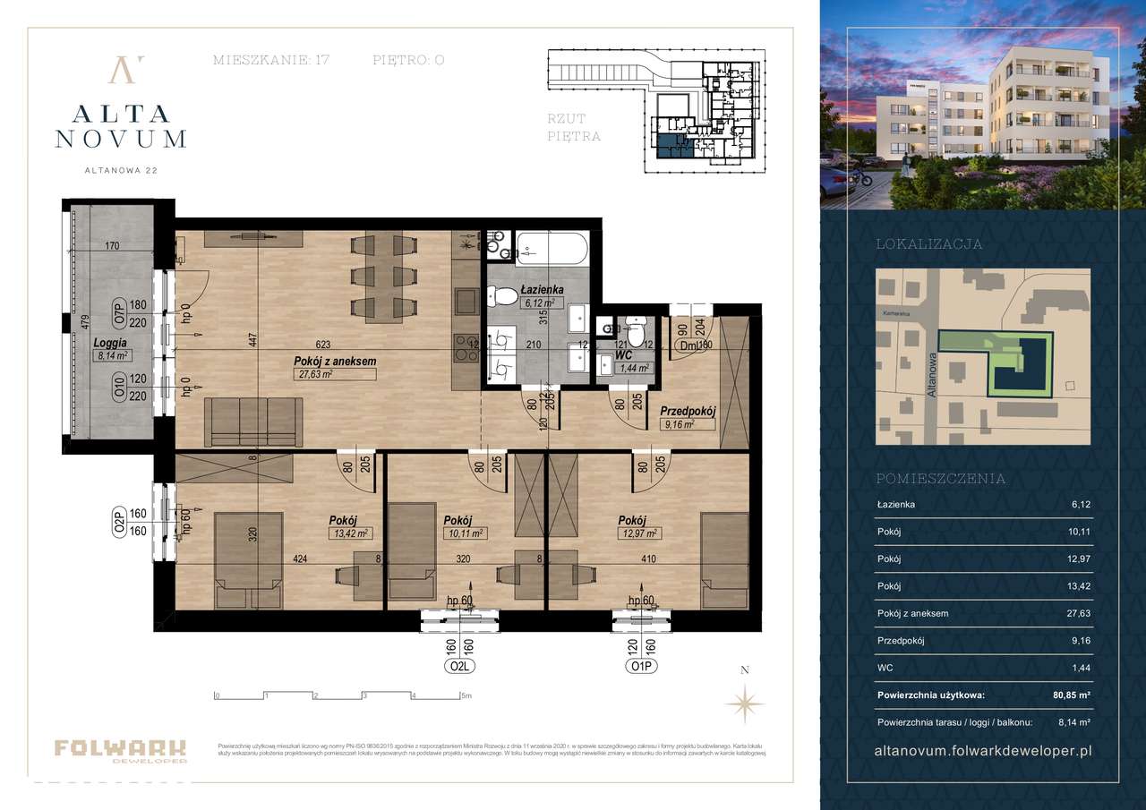 ALTA NOVUM - Twoje wymarzone miejsce nad Wisłą - 80,85m2 PARTER M17