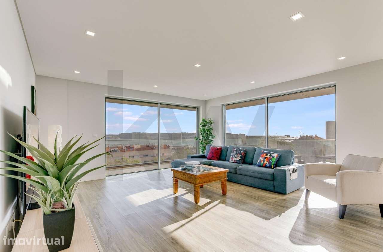 Apartamento T3  c/ vista Tejo, varanda, piscina e 2 lugares de garagem - Grande imagem: 4/40