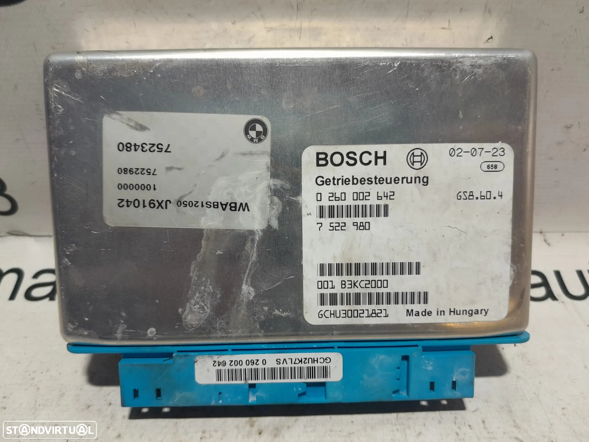 CENTRALINA CAIXA VELOCIDADES BMW Z4 E85 2.5i 24V 192CV M54B25 256S5 24607522980 7522980 0260002642 SERIE 3 E46 SERIE 5 E39 - 4