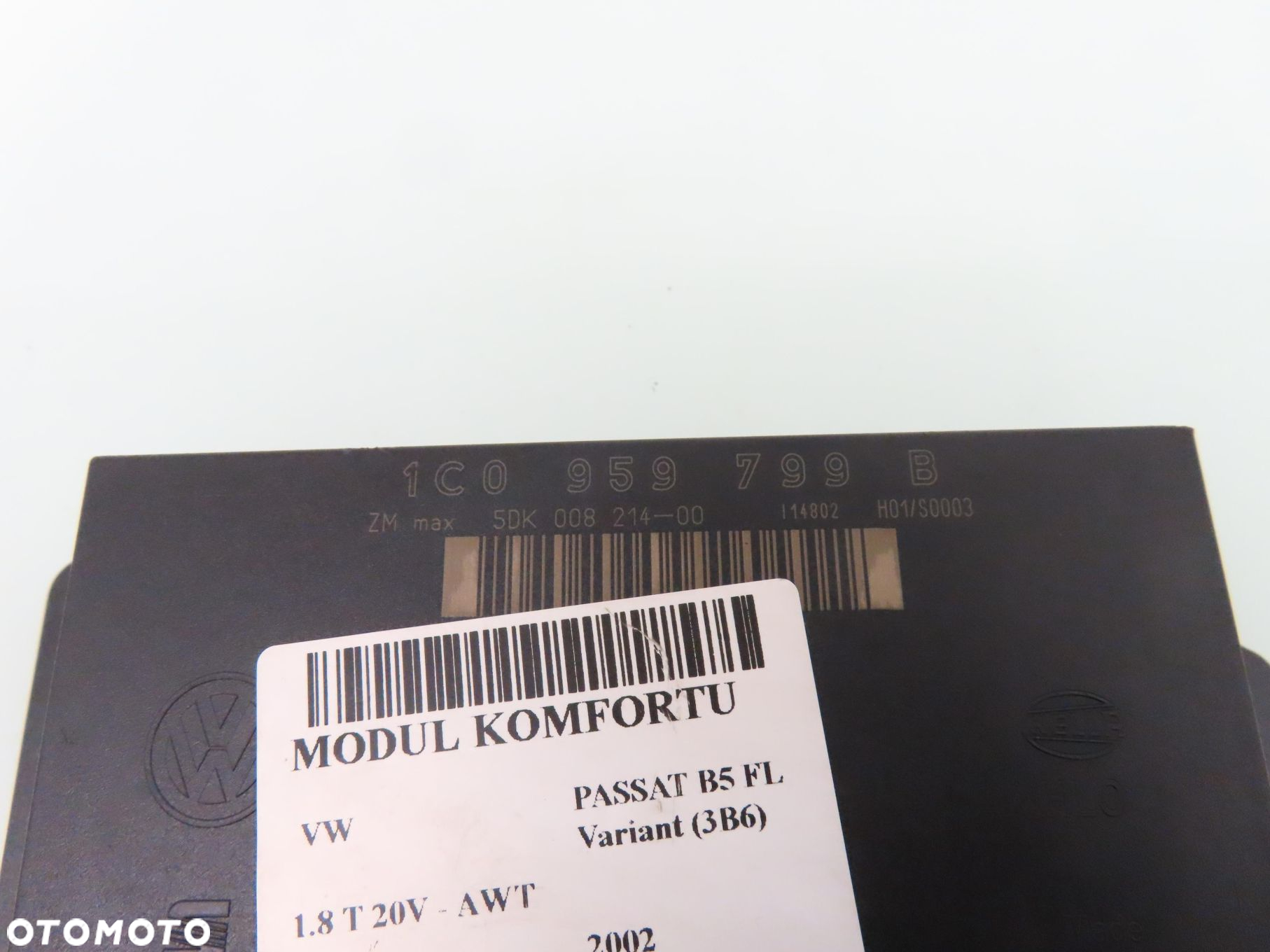 MODUŁ KOMFORTU VW PASSAT B5 FL VARIANT (3B6) 1C0959799B - 3