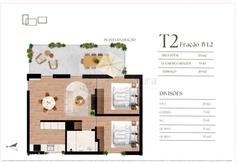 Apartamento T2 | Campanhã | Com Terraço (20m2) | Lugar de Garagem - Grande imagem: 2/12