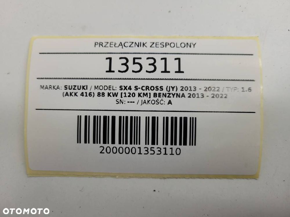 PRZEŁĄCZNIK ZESPOLONY TAŚMA MANETKI SUZUKI SX4 S-CROSS - 15