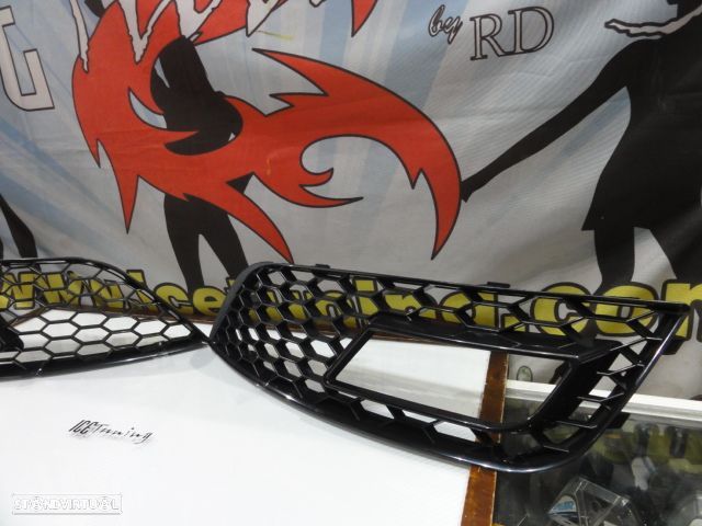 Grelhas faróis nevoeiro Audi A4 B8 11-15 RS LOOK preto brilhante - 8