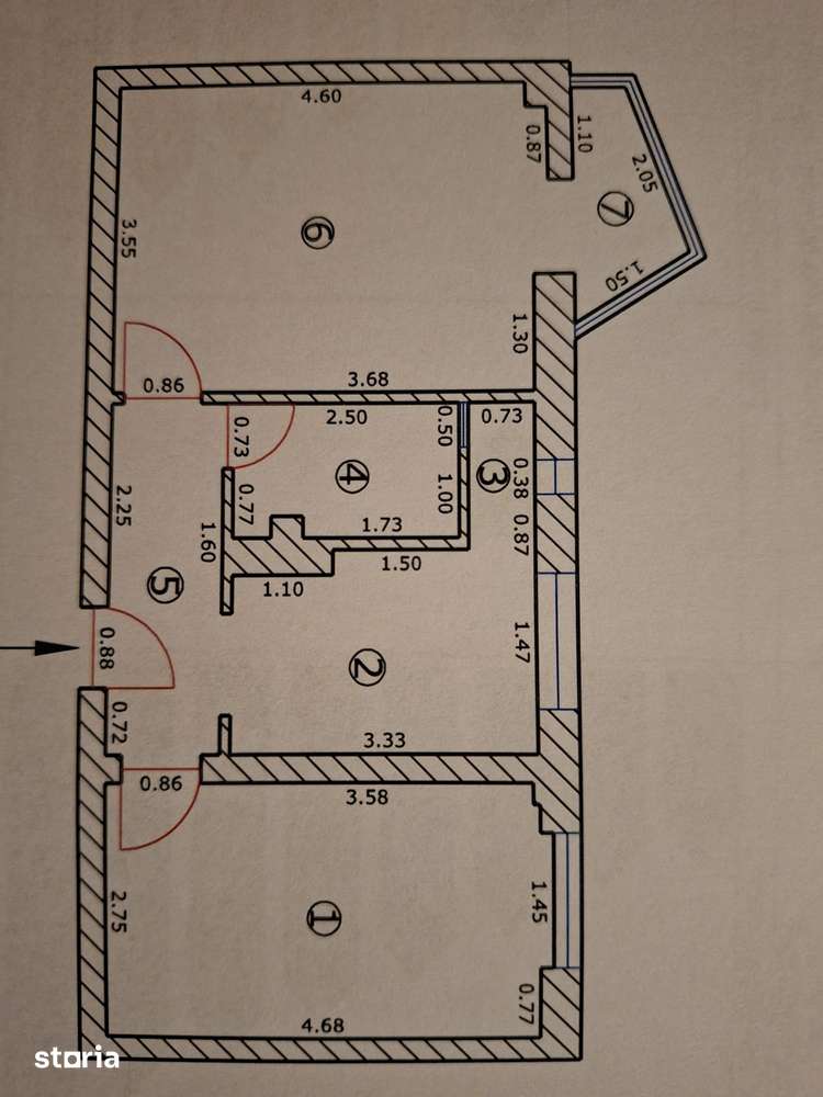 Urgent! vând 2 Camere Decomandat zona Centrul Civic Lângă AFI MALL ! - Imagine principală: 4/12