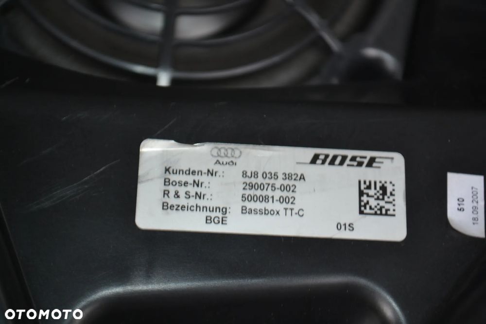 AUDI TT 8J SUBWOOFER GŁOŚNIK BOSE 8J8035382A - 2