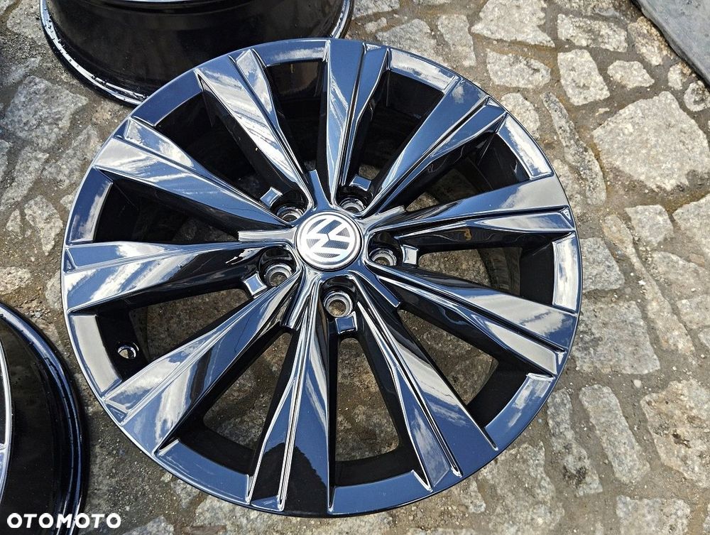 Felgi Alu 5x100 VW Polo 2G 16 Oryginał Czarne - 7