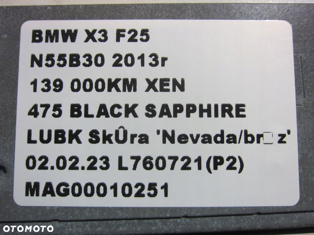 BMW X3 F25 F07 MODUŁ NAWIGACJI CZYTNIK 9293405 - 7