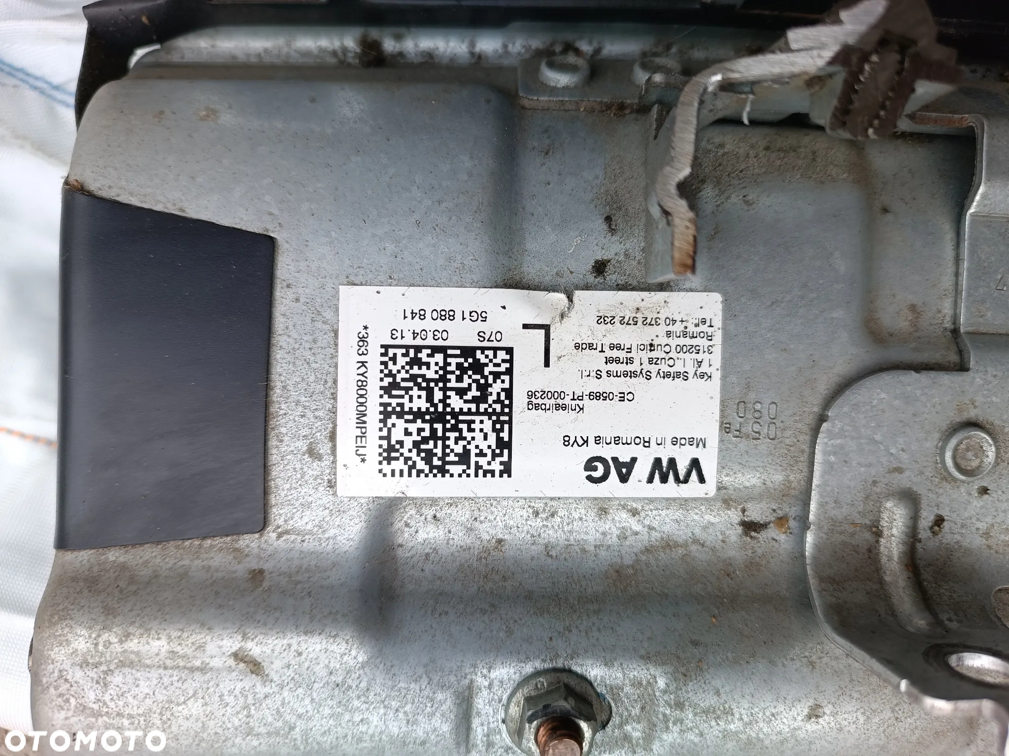 SKODA OCTAVIA III 3 KONSOLA DESKA ROZDZIELCZA PASY BEZPIECZEŃSTWA PODUSZKA PASAŻERA DO REGENERACJI - 2