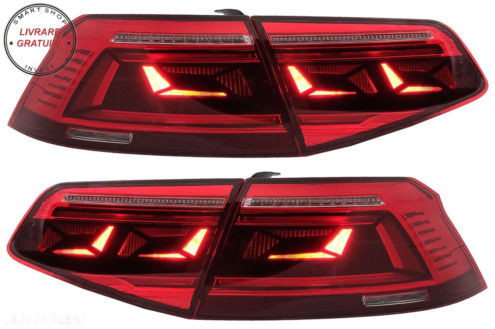 Stopuri LED VW Passat B8 3G (2015-2019) Sedan B8.5 Design cu semnal dinamic- livrare gratuita - 1