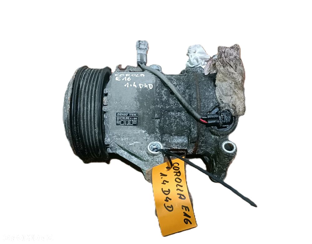 TOYOTA COROLLA E16 13-19 r. 1,4 D4D 90KM sprężarka klimatyzacji kompresor GE 447280-6590 * - 2