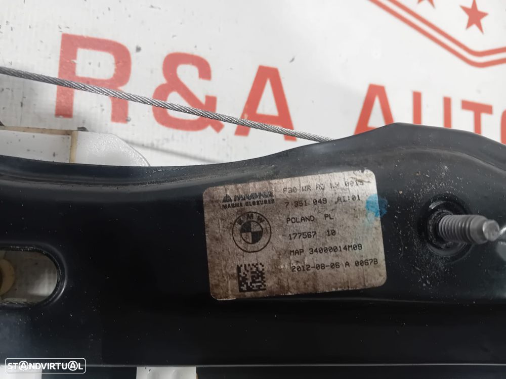 Motor e Elevador de Vidro Porta Trás Esquerdo BMW Série 3 F30 7351049 Original - 5