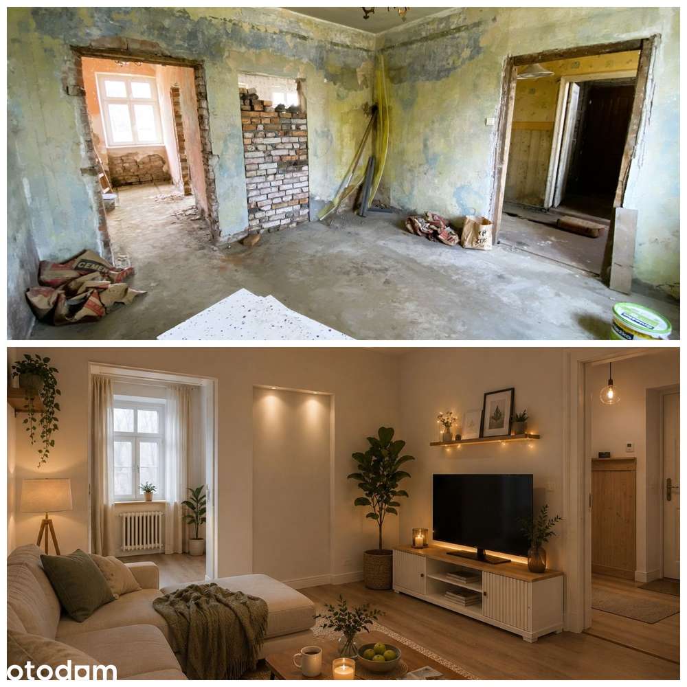 50 m² w ceglanej kamienicy | duży potencjał | możliwość 2 kawalerek