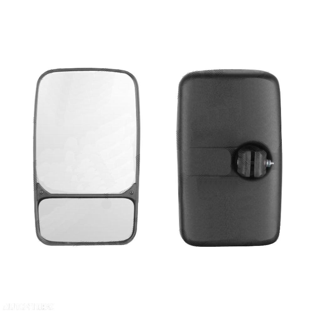 Oglinda retrovizoare exterioara Tir Partea Dreapta Geam Impartit Manuala Fara Incalzire 265x155mm pentru brat fi14/24mm, oglinda mica se regleaza - 1