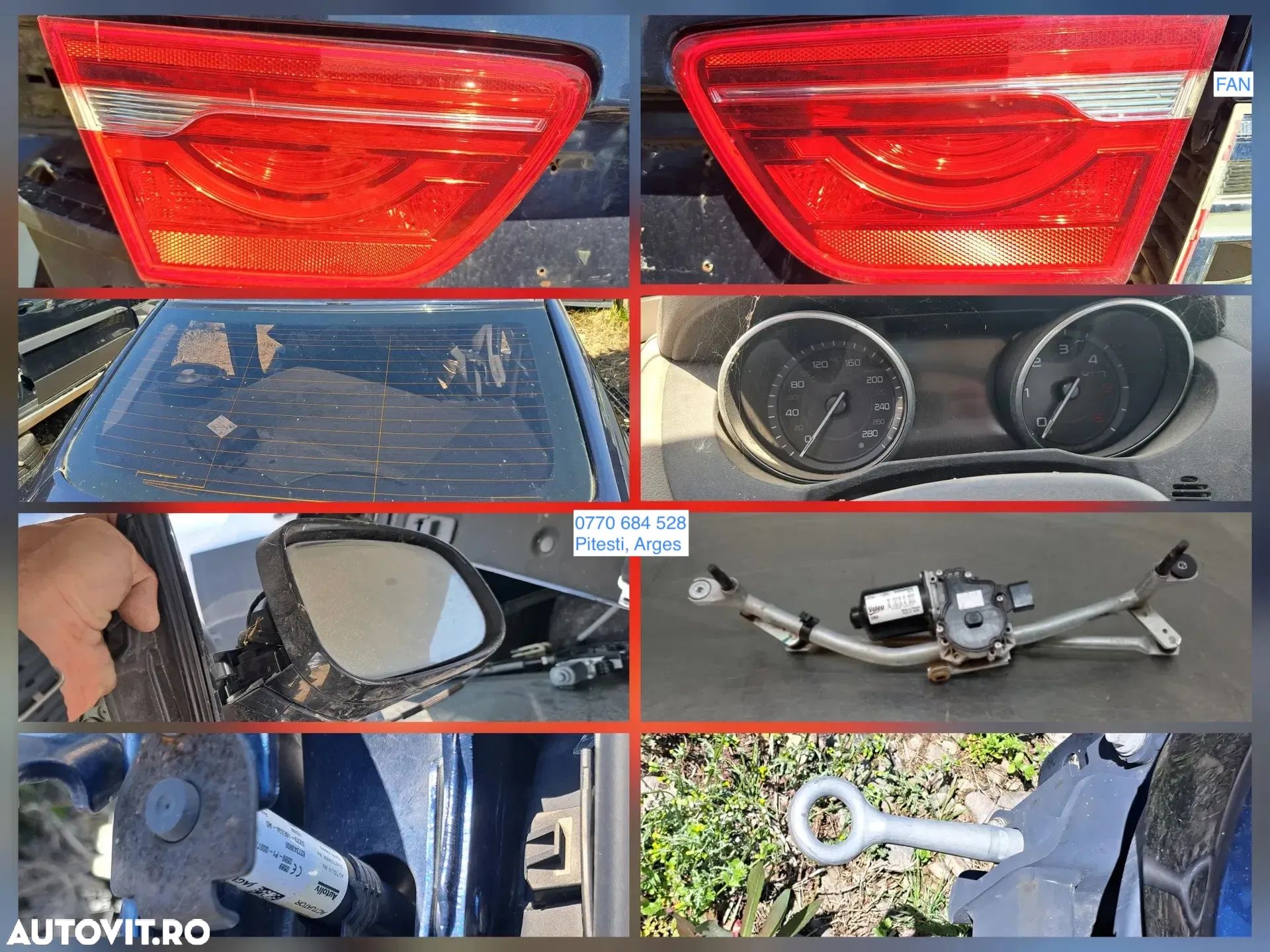 Stop stanga dreapta haion Luneta Ceasuri bord diesel Oglinda dreapta cu electrocrom Ansamblu stergatoare Capsa airbag balama capota Cui tractare Jaguar XE XF 2016-2024 - 1