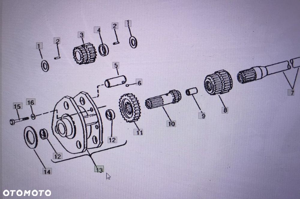 John Deere AR78257/planetarny nośnik zębnika/John Deere 4555/4755/4955 Nr części AR78257 - 1