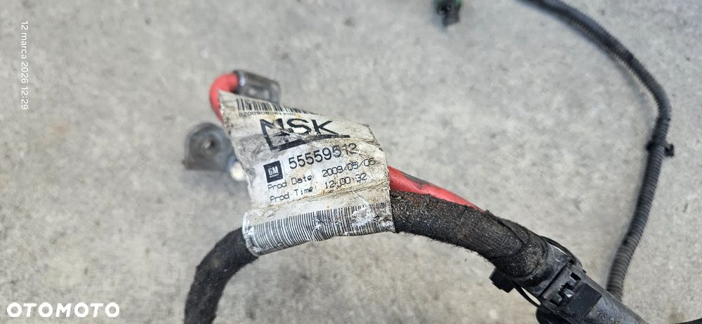 Wiązka instalacja akumulatora klema Opel Zafira B Lift 1,7 CDTI 81kW 110KM 2010r 55559512 - 5