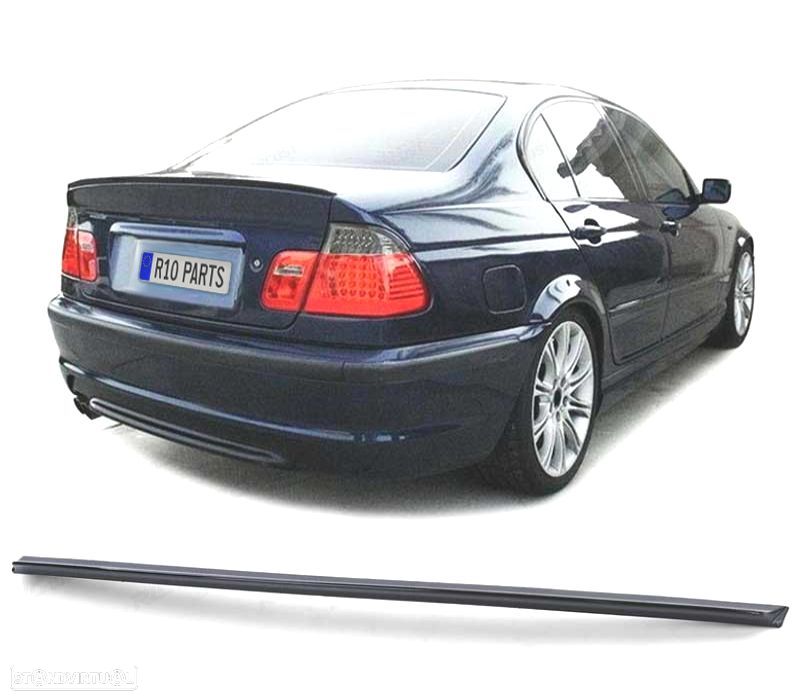 AILERON SPOILER TRASEIRO BMW E46 SEDAN 98-05 LOOK M PRETO BRILHANTE - 1