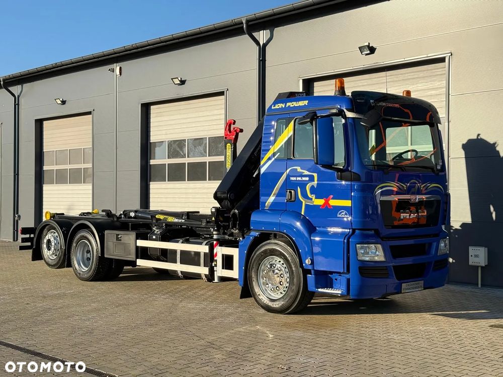 MAN TGS TGX TGM 26.360 // hakowiec // żuraw HMF 1420 K2 // 6x2 kipper crane kran żuraw dźwig - 3