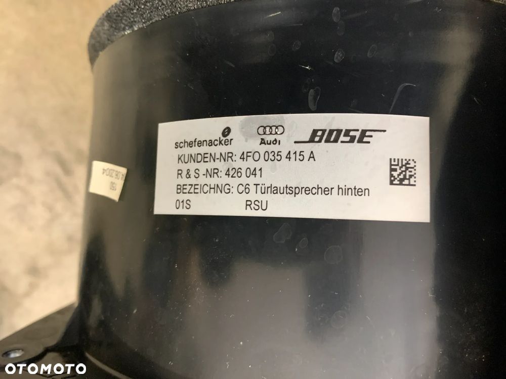 głośnik tył tylny lewy prawy BOSE 4F0035415A A6 C6 3.0 TDI BMK - 2