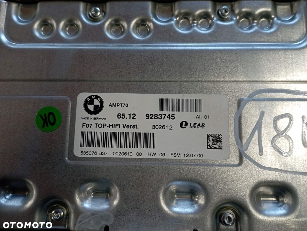BMW X5 E70 WZMACNIACZ SYSTEMU AUDIO 9283745 - 4