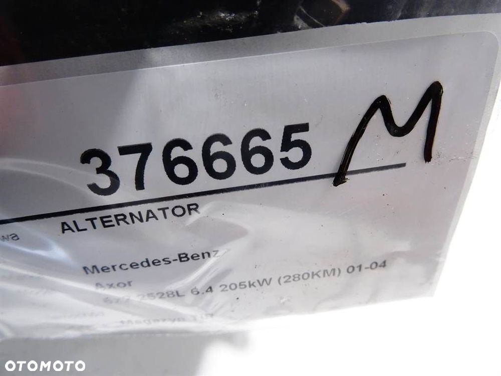 ALTERNATOR  MERCEDES-BENZ AXOR 2001 - 2005 2528 205 kW [279 KM] 6x2 2002 - 2004 0124555002 - 6