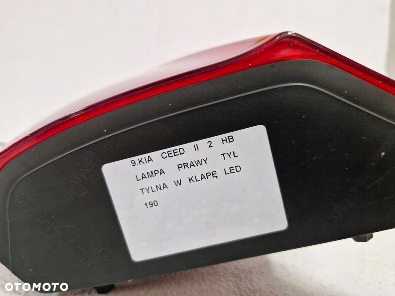 kia ceed 2 ii hb lampa prawy tył w klapę prawa tylna led 92404-a20 - 6