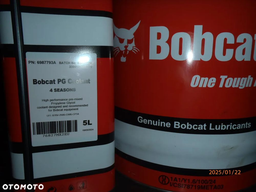 Płyn chłodniczy chłodzący chłodnicy Cat Jcb Case Bobcat Catepilar New Holland Massey Ferguson John Deere Bobcat Coolant glikol 6987793A oryginal - 15